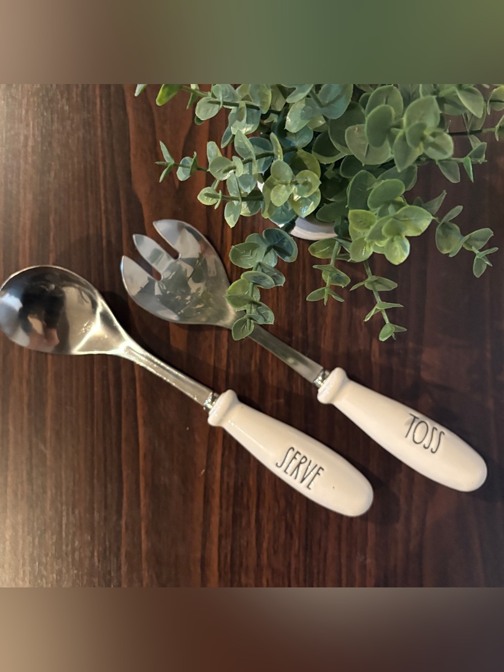 RAE DUNN TOSS & SERVE CERAMIC UTENSILS